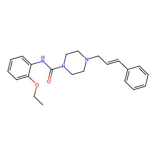 N-(2-ethoxyphenyl)-4-[(E)-3-phenylprop-2-enyl]piperazine-1-carboxamide structure