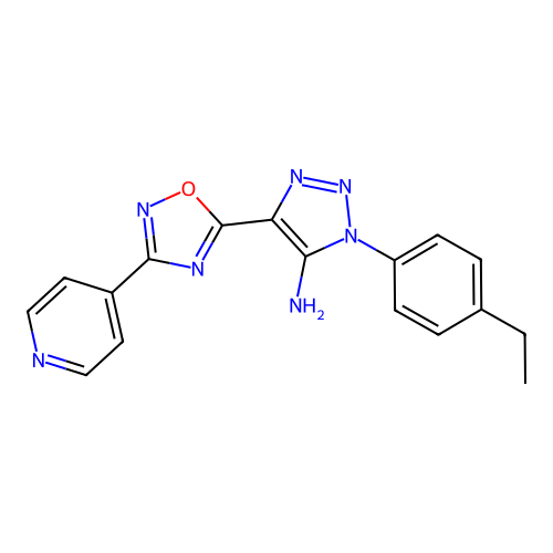 1-(4-ethylphenyl)-4-[3-(pyridin-4-yl)-1,2,4-oxadiazol-5-yl]-1H-1,2,3-triazol-5-amine structure