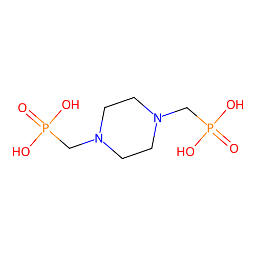 P,P'-(1,4-piperazinediylbis(methylene))bis-phosphonic acid structure