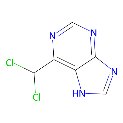 6-(dichloromethyl)-7H-purine structure