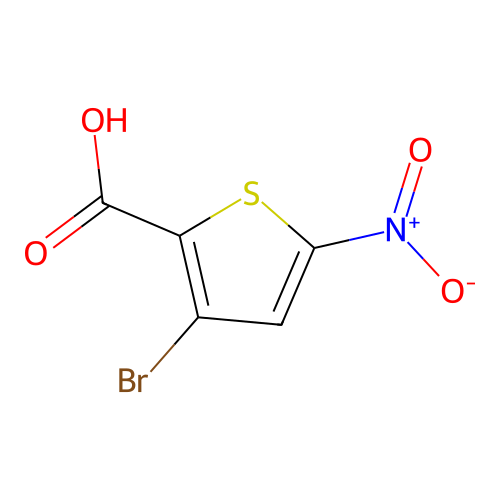 3-Bromo-5-nitrothiophene-2-carboxylic acid structure