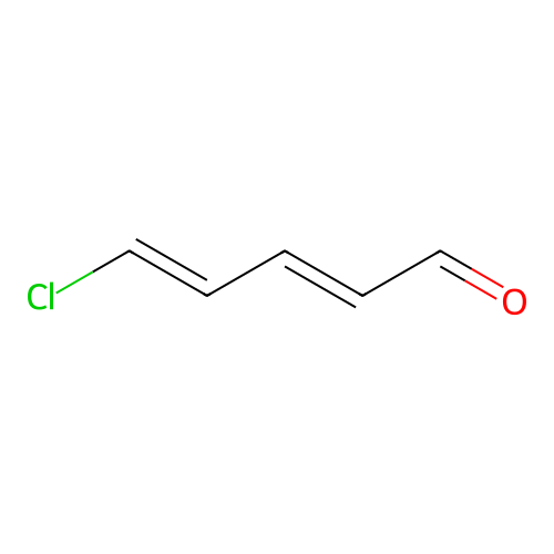 (2E,4E)-5-chloropenta-2,4-dienal structure