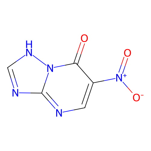 6-nitro-4H,7H-(1,2,4)triazolo(1,5-a)pyrimidin-7-one structure