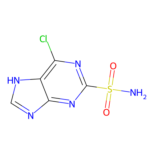 6-chloro-7H-purine-2-sulfonamide structure
