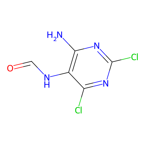 N-(4-amino-2,6-dichloropyrimidin-5-yl)formamide structure