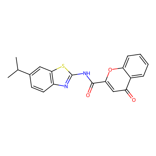 N-(6-isopropylbenzo[d]thiazol-2-yl)-4-oxo-4H-chromene-2-carboxamide structure