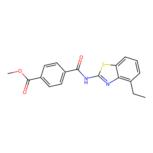 Methyl 4-[(4-ethyl-1,3-benzothiazol-2-yl)carbamoyl]benzoate structure