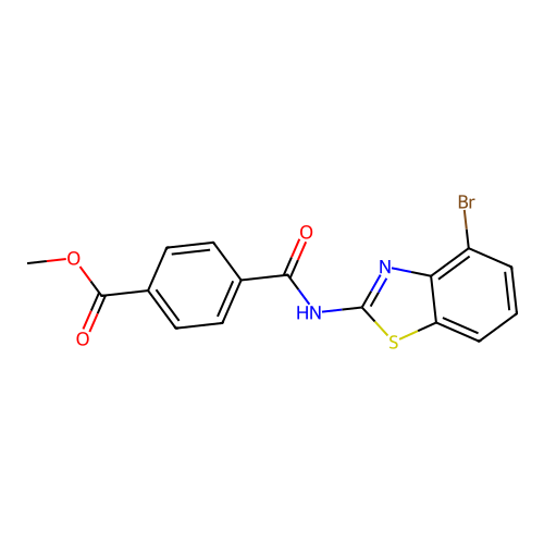 Methyl 4-[(4-bromo-1,3-benzothiazol-2-yl)carbamoyl]benzoate structure