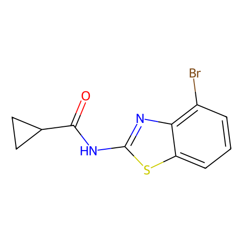 N-(4-bromo-1,3-benzothiazol-2-yl)cyclopropanecarboxamide structure