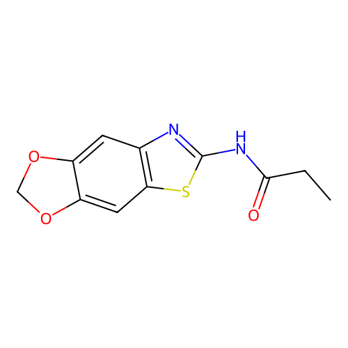 N-([1,3]dioxolo[4,5-f][1,3]benzothiazol-6-yl)propanamide structure
