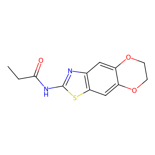 N-(6,7-dihydro-[1,4]dioxino[2,3-f][1,3]benzothiazol-2-yl)propanamide structure