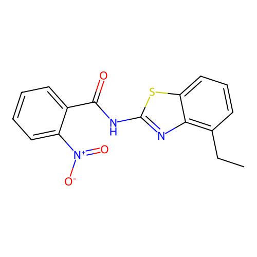 N-(4-ethyl-1,3-benzothiazol-2-yl)-2-nitrobenzamide structure