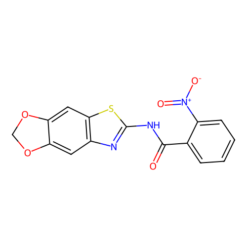 N-([1,3]dioxolo[4,5-f][1,3]benzothiazol-6-yl)-2-nitrobenzamide structure
