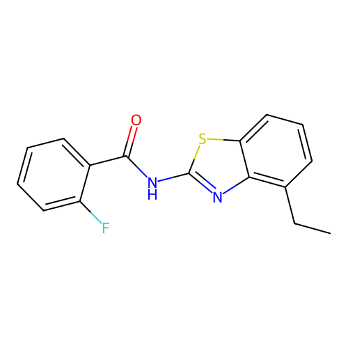 N-(4-ethyl-1,3-benzothiazol-2-yl)-2-fluorobenzamide structure