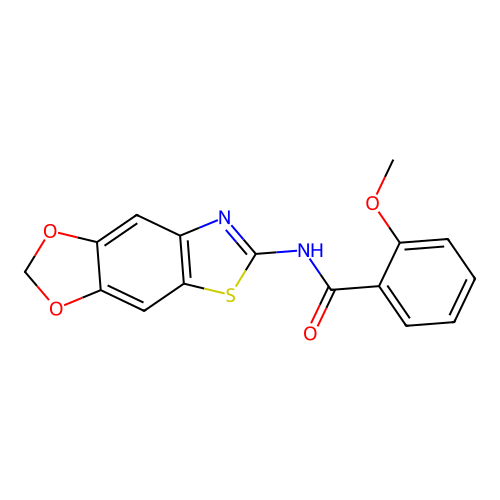N-([1,3]dioxolo[4,5-f][1,3]benzothiazol-6-yl)-2-methoxybenzamide structure