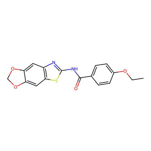 N-([1,3]dioxolo[4,5-f][1,3]benzothiazol-6-yl)-4-ethoxybenzamide structure