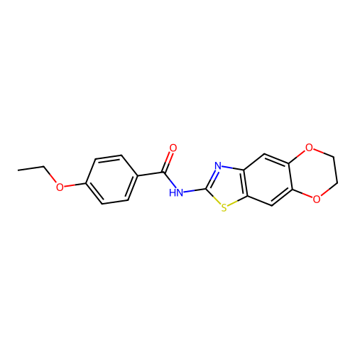 N-(6,7-dihydro-[1,4]dioxino[2,3-f][1,3]benzothiazol-2-yl)-4-ethoxybenzamide structure