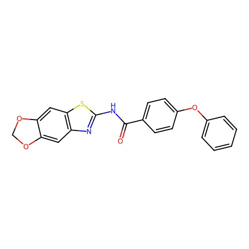 N-([1,3]dioxolo[4,5-f][1,3]benzothiazol-6-yl)-4-phenoxybenzamide structure