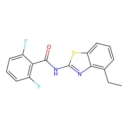 N-(4-ethyl-1,3-benzothiazol-2-yl)-2,6-difluorobenzamide structure