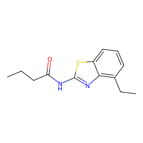 N-(4-ethyl-1,3-benzothiazol-2-yl)butanamide structure