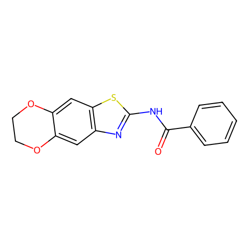 N-(6,7-dihydro-[1,4]dioxino[2,3-f][1,3]benzothiazol-2-yl)benzamide structure