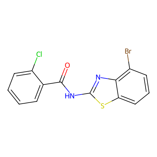 N-(4-bromo-1,3-benzothiazol-2-yl)-2-chlorobenzamide structure