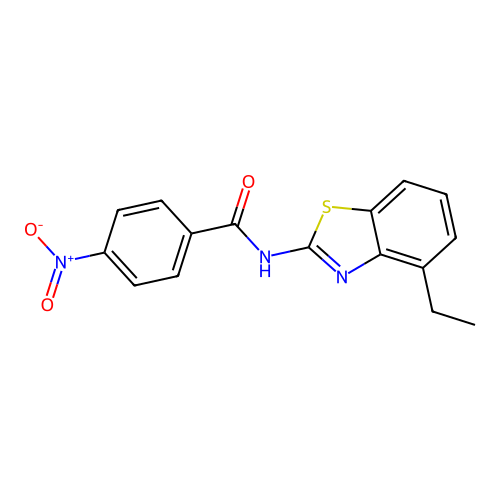N-(4-ethyl-1,3-benzothiazol-2-yl)-4-nitrobenzamide structure