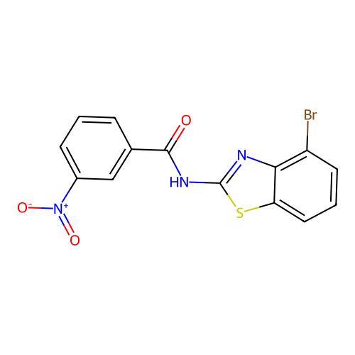 N-(4-bromo-1,3-benzothiazol-2-yl)-3-nitrobenzamide structure
