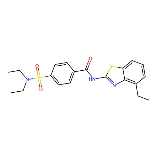 4-(diethylsulfamoyl)-N-(4-ethyl-1,3-benzothiazol-2-yl)benzamide structure