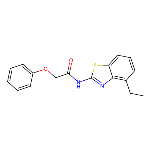 N-(4-ethyl-1,3-benzothiazol-2-yl)-2-phenoxyacetamide structure