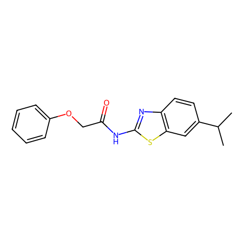 N-(6-isopropylbenzo[d]thiazol-2-yl)-2-phenoxyacetamide structure