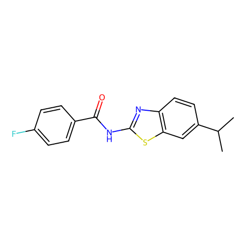 4-fluoro-N-(6-isopropylbenzo[d]thiazol-2-yl)benzamide structure