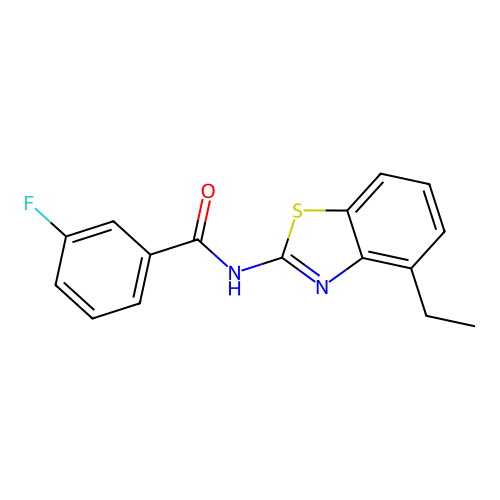 N-(4-ethyl-1,3-benzothiazol-2-yl)-3-fluorobenzamide structure