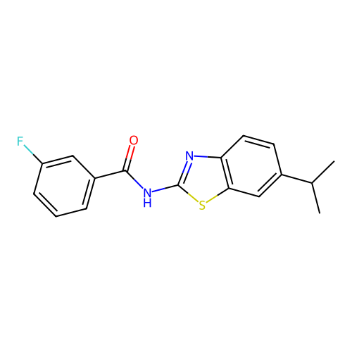 3-fluoro-N-(6-isopropylbenzo[d]thiazol-2-yl)benzamide structure