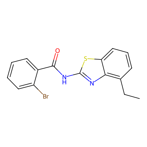 2-bromo-N-(4-ethyl-1,3-benzothiazol-2-yl)benzamide structure
