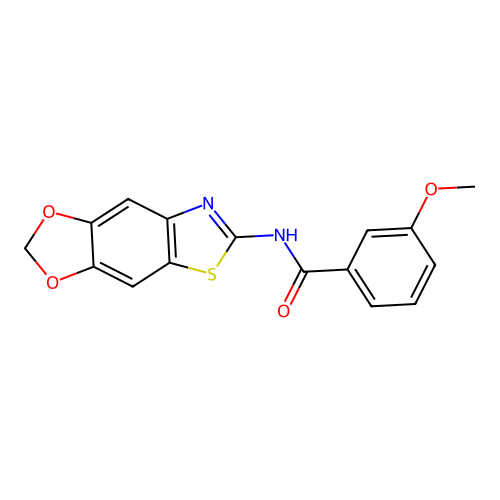 N-([1,3]dioxolo[4,5-f][1,3]benzothiazol-6-yl)-3-methoxybenzamide structure