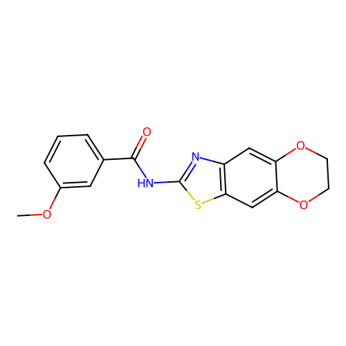 N-(6,7-dihydro-[1,4]dioxino[2,3-f][1,3]benzothiazol-2-yl)-3-methoxybenzamide structure