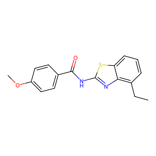 N-(4-ethyl-1,3-benzothiazol-2-yl)-4-methoxybenzamide structure