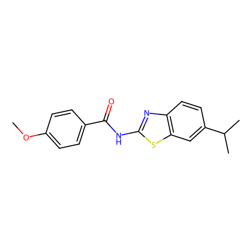 4-methoxy-N-(6-propan-2-yl-1,3-benzothiazol-2-yl)benzamide structure