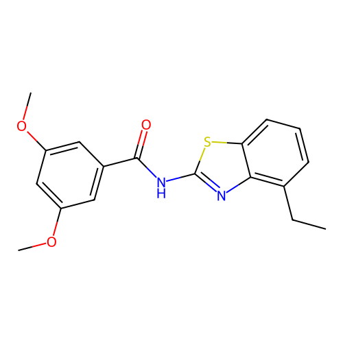 N-(4-ethyl-1,3-benzothiazol-2-yl)-3,5-dimethoxybenzamide structure