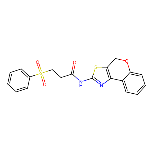N-(4H-chromeno[4,3-d]thiazol-2-yl)-3-(phenylsulfonyl)propanamide structure