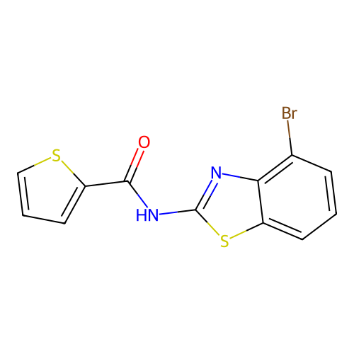 N-(4-bromo-1,3-benzothiazol-2-yl)thiophene-2-carboxamide structure