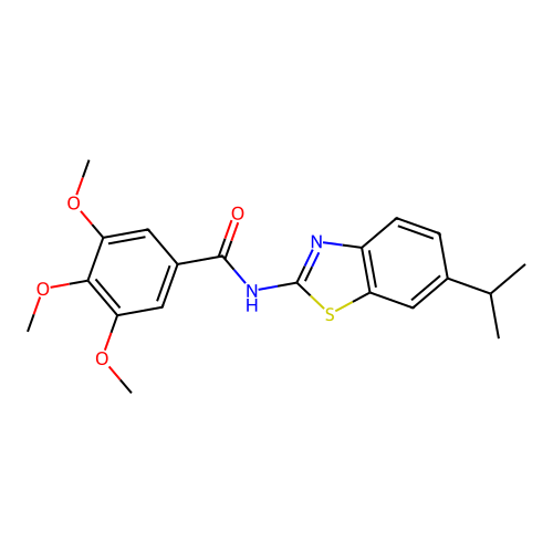 N-(6-isopropylbenzo[d]thiazol-2-yl)-3,4,5-trimethoxybenzamide structure