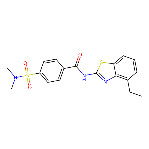 4-(dimethylsulfamoyl)-N-(4-ethyl-1,3-benzothiazol-2-yl)benzamide structure