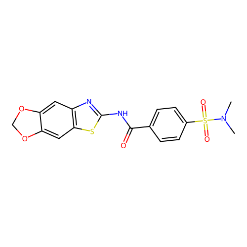 4-(dimethylsulfamoyl)-N-([1,3]dioxolo[4,5-f][1,3]benzothiazol-6-yl)benzamide structure