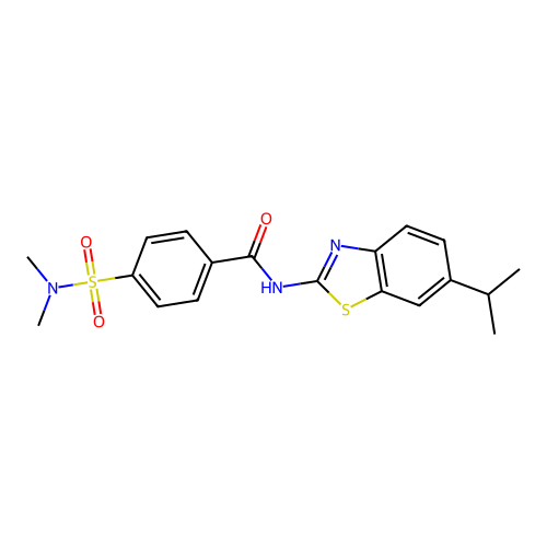 4-(N,N-dimethylsulfamoyl)-N-(6-isopropylbenzo[d]thiazol-2-yl)benzamide structure