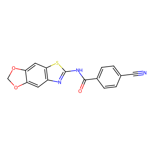 4-cyano-N-([1,3]dioxolo[4,5-f][1,3]benzothiazol-6-yl)benzamide structure