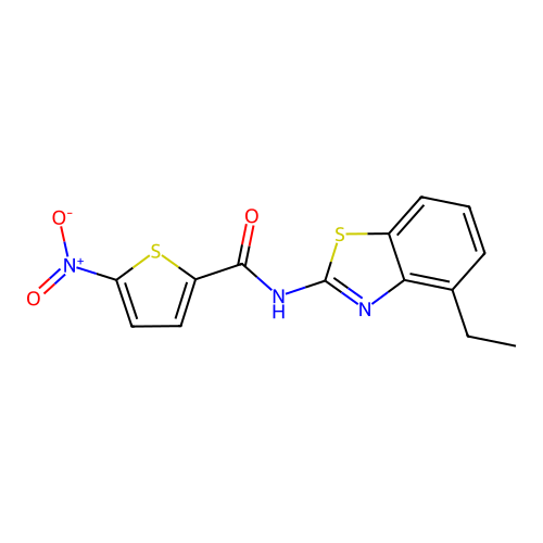 N-(4-ethyl-1,3-benzothiazol-2-yl)-5-nitrothiophene-2-carboxamide structure