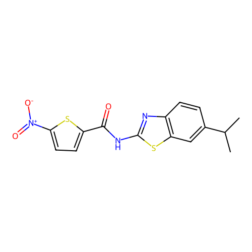 N-(6-isopropylbenzo[d]thiazol-2-yl)-5-nitrothiophene-2-carboxamide structure