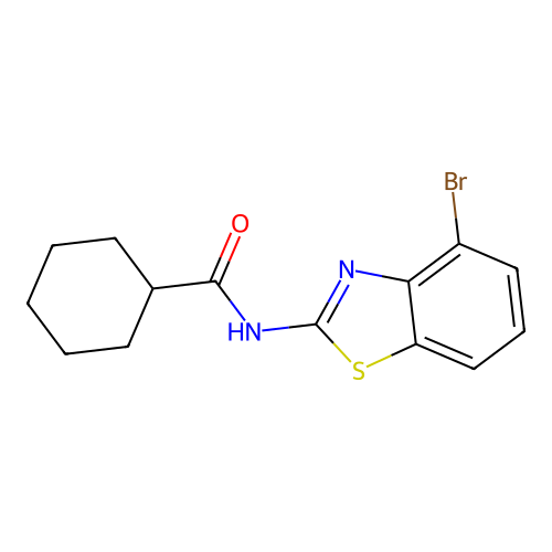 N-(4-bromo-1,3-benzothiazol-2-yl)cyclohexanecarboxamide structure